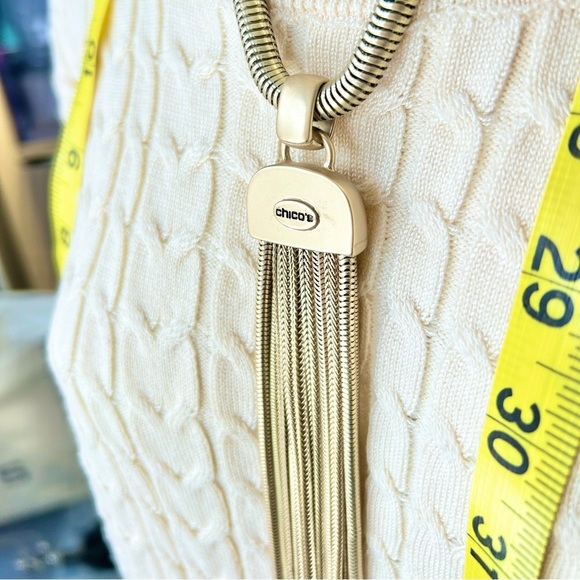 Chico's Elegant Tassel Necklace - Picture 1 of 5